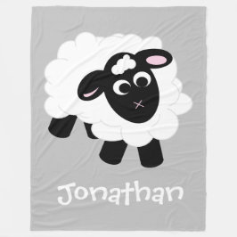 Niedlicher Cartoon Schafe Graue Bezeichnung Fleece