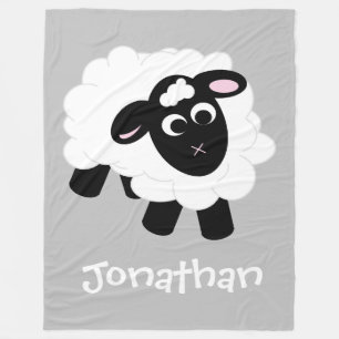Niedlicher Cartoon Schafe Graue Bezeichnung Fleece
