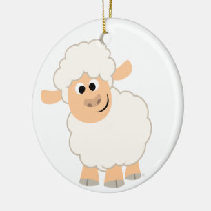 Niedlicher Cartoon Schafe Keramik Ornament