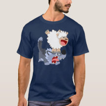 Niedlicher Cartoon Schafe spielen mit Wolf T - Shi