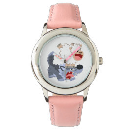 Niedlicher Cartoon Schafe und Wolf Watch Armbanduhr