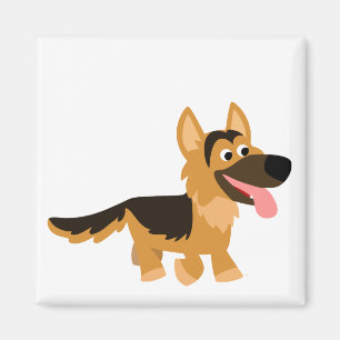 Niedlicher Cartoon-Schäferhund-Hundemagnet Magnet