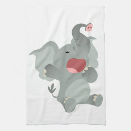 Niedlicher Cartoon Schlaflosigkeit Elephant Küchen Küchentuch
