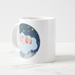 Niedlicher Cartoon Schlummerierung von Ferkeln Jum Jumbo-Tasse