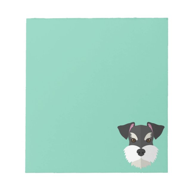 Niedlicher Cartoon Schnauzer! Notizblock (Vorderseite)