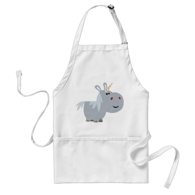 Niedlicher Cartoon Schürze Unicorn (Vorne)