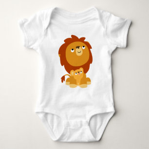 Niedlicher Cartoon Schutzfolie Lion & Cub Baby Str Strampler