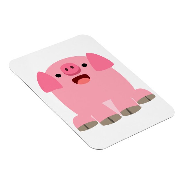 Niedlicher Cartoon Schwein Flexible Magnet (Rechte Seite)