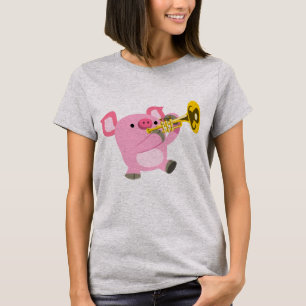 Niedlicher Cartoon Schweinefilet Trumpf Frauen T - T-Shirt