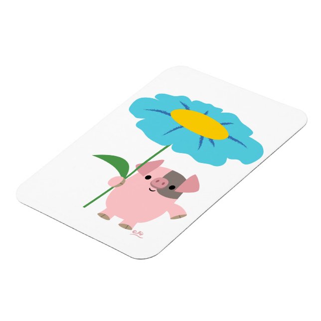 Niedlicher Cartoon Schweinefleisch mit geschenktem Magnet (Linke Seite)