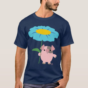 Niedlicher Cartoon Schweinefleisch mit geschenktem T-Shirt