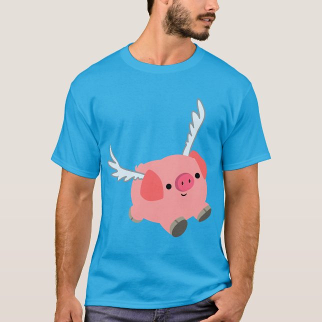 Niedlicher Cartoon Schweinefleisch T - Shirt (Vorderseite)