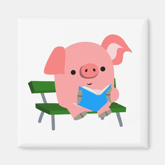 Niedlicher Cartoon Schweinezucht auf dem Benz Magn Magnet (Vorne)