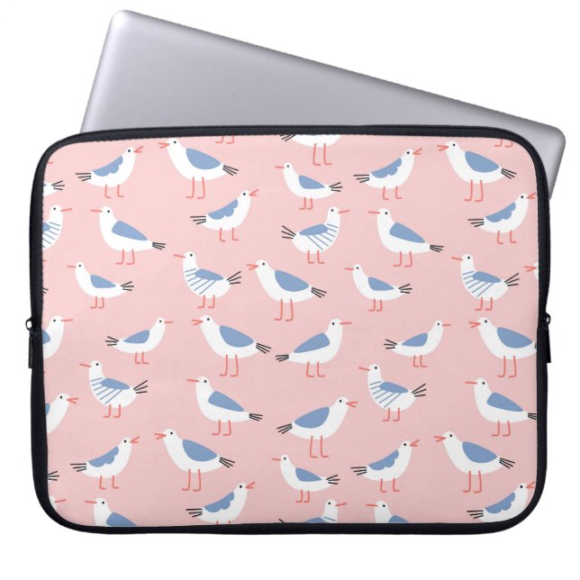 Niedlicher Cartoon Seaguls Nahtloses Muster Laptopschutzhülle (Vorderseite)