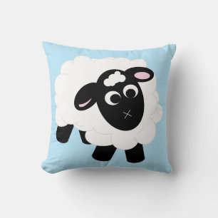 Niedlicher Cartoon Sheep Baby Blue Throw Kissen
