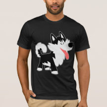 Niedlicher Cartoon Siberischer Husky T - Shirt