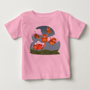 Niedlicher Cartoon-sich hin- und herbewegendes Baby T-shirt