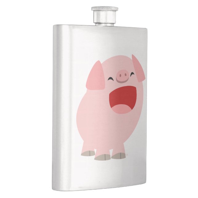 Niedlicher Cartoon Singing Pig Classic Flask Flachmann (Rechts)