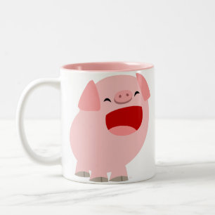 Niedlicher Cartoon Singing Pig Tasse