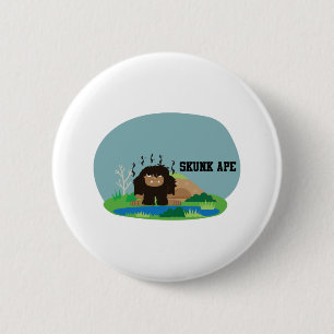 Niedlicher Cartoon Skunk Ape Button
