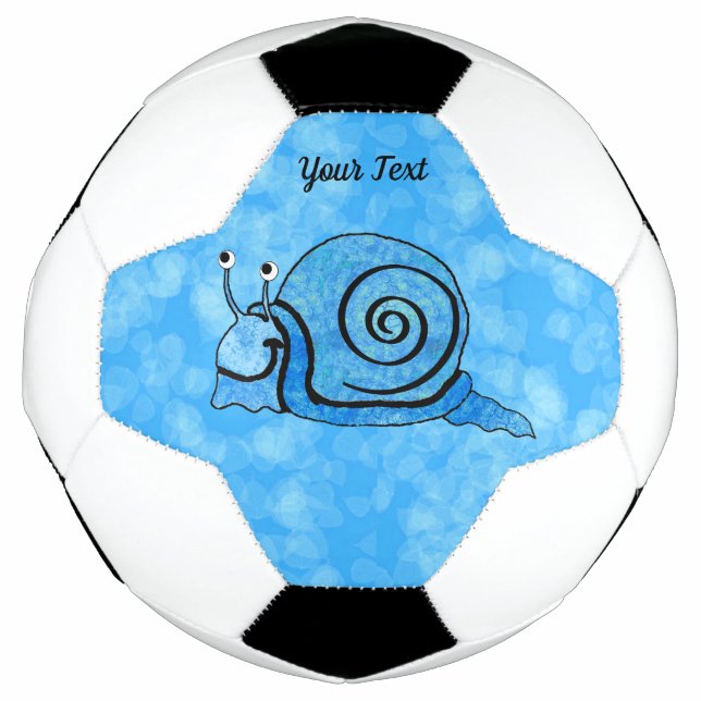 Niedlicher Cartoon Snail Blue Gefärbte Krawatte Mu Fußball (Vorderseite)
