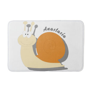Niedlicher Cartoon Snail Personalisiert Bath Mat - Badematte