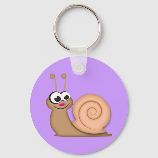 Niedlicher Cartoon Snail Schlüsselanhänger (Vorderseite)