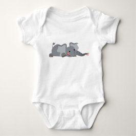 Niedlicher Cartoon Sneaky Elephant Baby Strampler