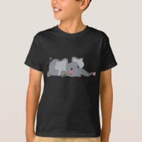 Niedlicher Cartoon Sneaky Elephant Children T - Sh