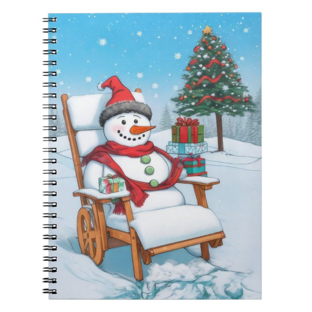 Niedlicher Cartoon Snowman Notizblock (Vorderseite)