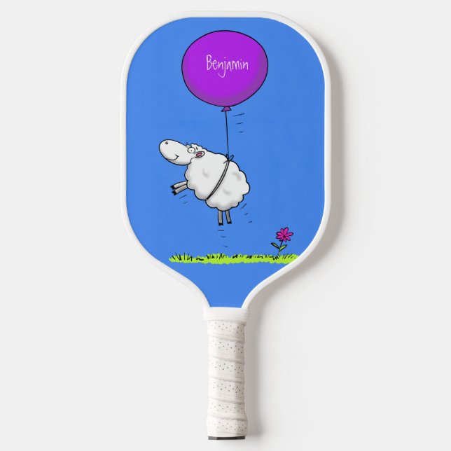 Niedlicher Cartoon Spaß Pickleball Schläger (Vorderseite)