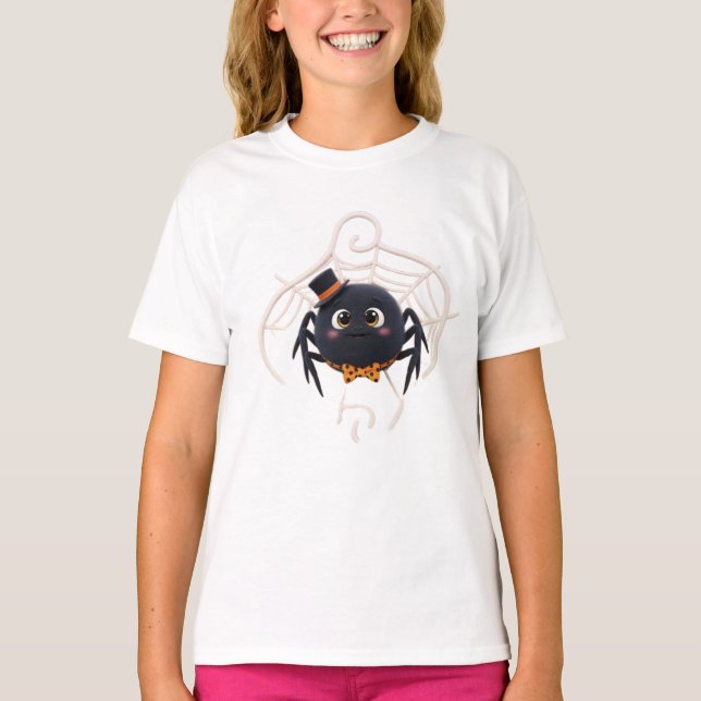 Niedlicher Cartoon Spider mit Top Hat (Vorderseite)