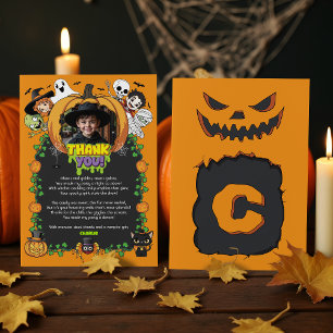 Niedlicher Cartoon Spooktacular Halloween Monster Dankeskarte