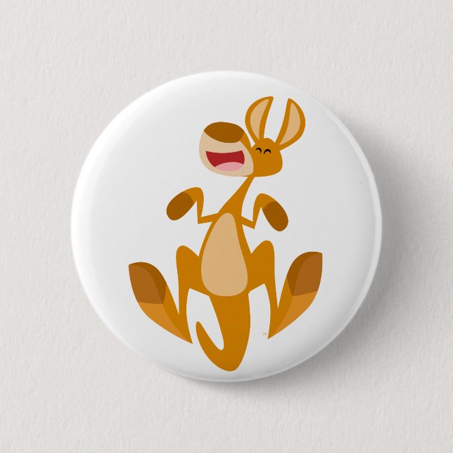 Niedlicher Cartoon-springendes Button (Vorderseite)