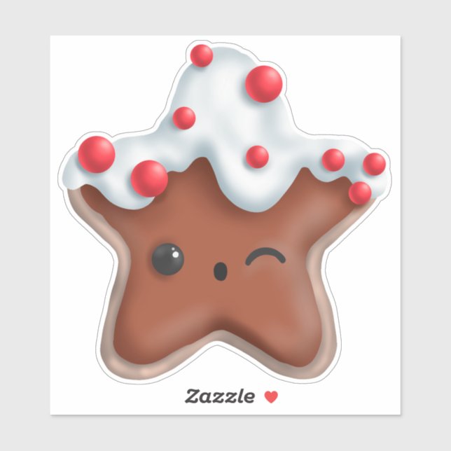 Niedlicher Cartoon | Star Cookie Aufkleber (Blatt)