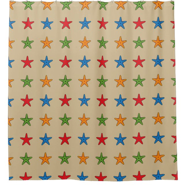 Niedlicher Cartoon Starfish Set Duschvorhang (Vorderseite)