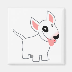 Niedlicher Cartoon-Stier-Terrier-Magnet Magnet