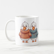 Niedlicher Cartoon Sweater Cold Gean Duck Couple