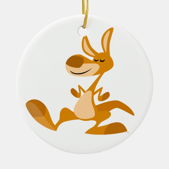 Niedlicher Cartoon Tanzen Kangaroo Ornament (Vorne)