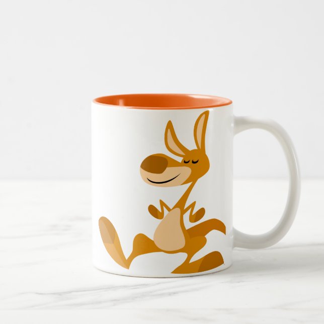 Niedlicher Cartoon Tanzen Kangaroo Tasse (Rechts)