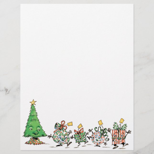 Niedlicher Cartoon Tanzen Weihnachtsgeschenke und  Flyer (Vorne)