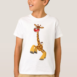 Niedlicher Cartoon TanzGiraffe Kinder T - Shirt