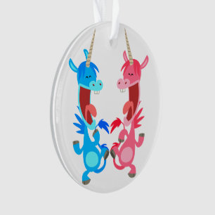 Niedlicher Cartoon Tanzunikorne Akrylorische Ornam Ornament