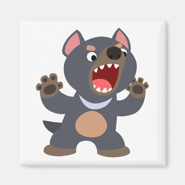 Niedlicher Cartoon Tasmanian Devil Magnet (Vorne)