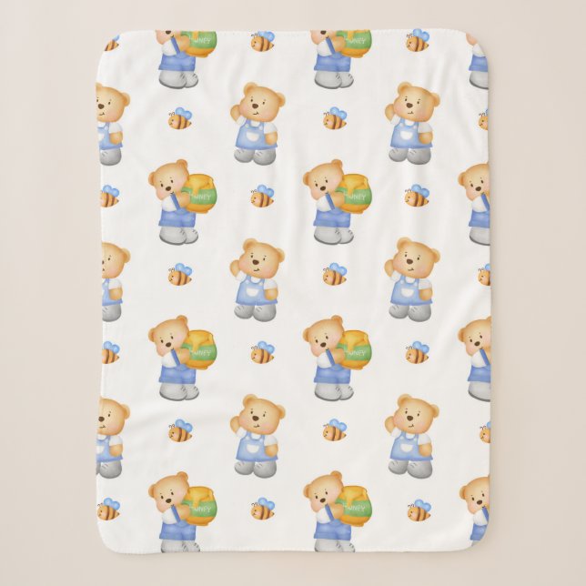 Niedlicher Cartoon Teddy Bear für Kinder Sherpadecke (Vorderseite)