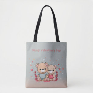Niedlicher Cartoon Teddy Lovers Herzlich Willkomme Tasche