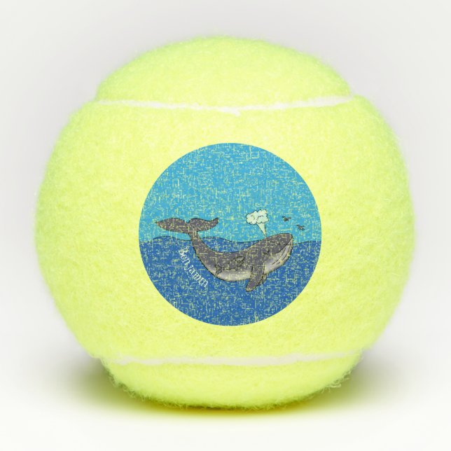 Niedlicher Cartoon Tennisbälle (Vorderseite)