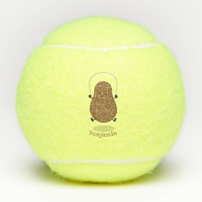 Niedlicher Cartoon Tennisbälle (Vorderseite)