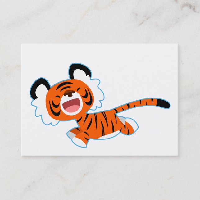 Niedlicher Cartoon Tiger auf ACEO/Business Card la Visitenkarte (Vorderseite)