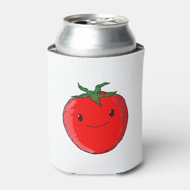Niedlicher Cartoon Tomato Dosenkühler (Kanne Vorderseite)